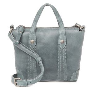 Frye Melissa Mini Leather Hobo Crossbody Shopper Bag, Blue, Designer Luxury, NWT